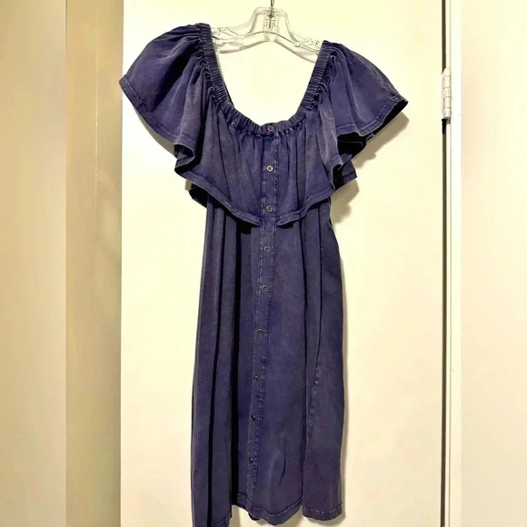 NWT Bluheaven mineral washed button up dress size S - Picture 1 of 6